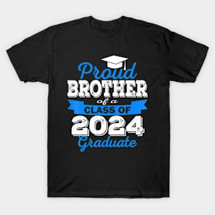 Super Proud Brother of 2024 Graduate Awesome Family T-Shirt